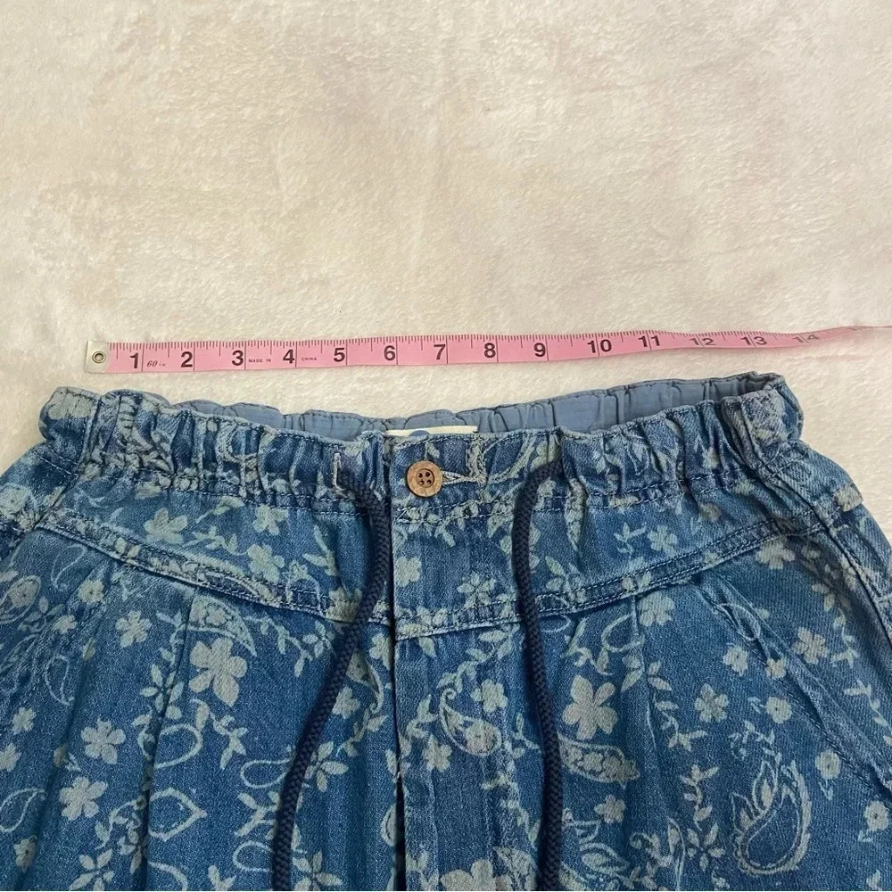 New! We the Free People Mixed Up Printed Utility Jeans belt 28257